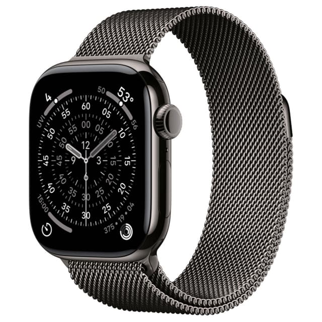 Apple Watch Series 11 GPS + Cellular, 42 мм, Slate Titanium, Миланская петля "Slate" (MF8U4)
