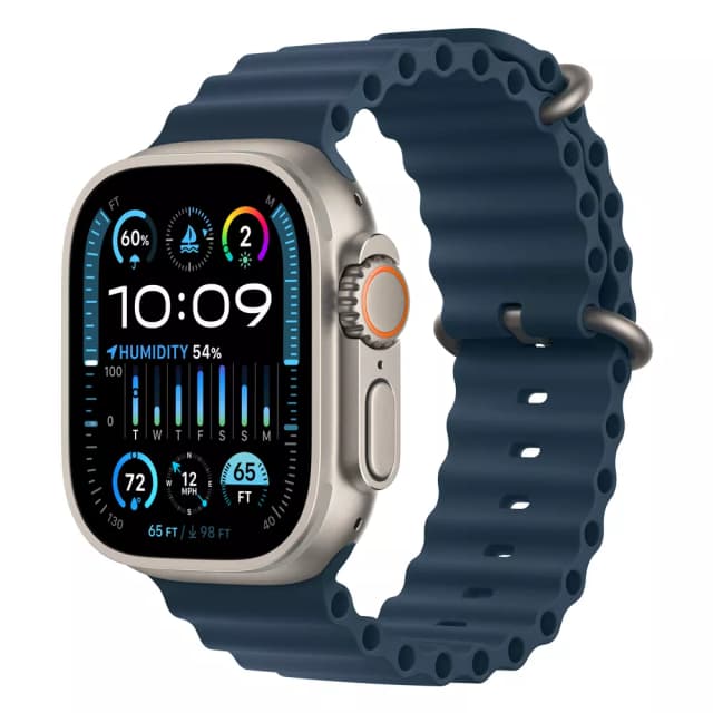 Apple Watch Ultra 2 49mm Titanium Ocean Band, Blue