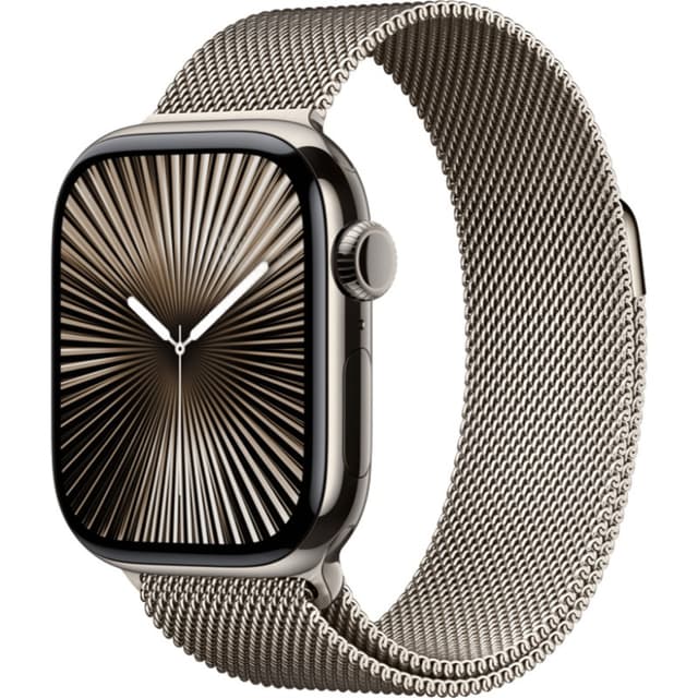 Apple Watch Series 10, 42 мм, Natural Titanium, Миланская петля "Natural" (MWXF3)