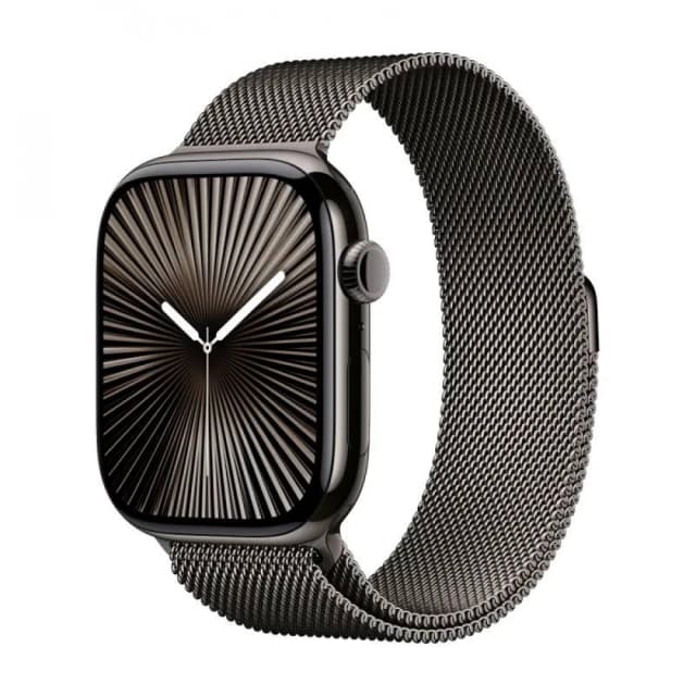 Apple Watch 10 46mm, Titanium Slate Milanese Loop M/L
