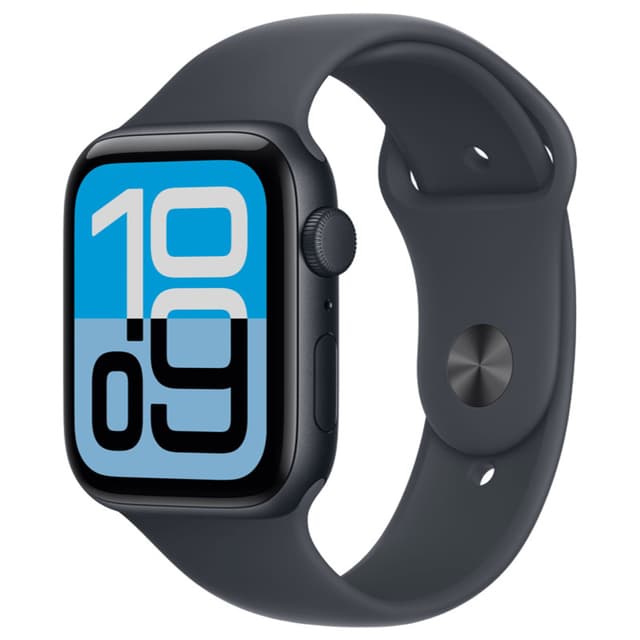 Apple Watch SE 3 2025, 44 мм, алюминий цвета "Midnight", Sport Band "Midnight" размер M/L (MEHQ4)