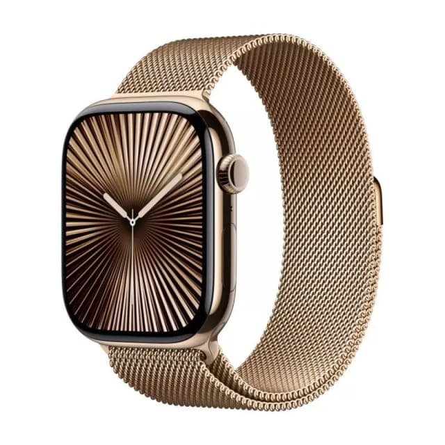 Apple Watch 10 46mm, Titanium Gold Milanese Loop M/L