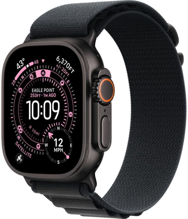 Apple Watch Ultra 3 (2025) GPS+Cellular 49mm, Black Titanium ремешок "Black Alpine Loop" S 130-160 mm (MF0Q4)