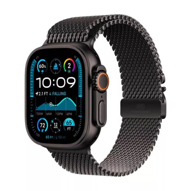 Apple Watch Ultra 2 (2024) 49mm Black Titanium, Milanese Loop M